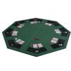 AJ SHOP 48" Green Octagon 8 Player Four Fold Folding Poker Table Top & Carrying Case New view 2