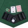 AJ SHOP 48" Green Octagon 8 Player Four Fold Folding Poker Table Top & Carrying Case New view 3