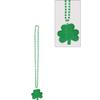 Amscan 395386 St. Patrick's Day Plastic Shamrock Necklace 36", Green - 1 Pc. view 1