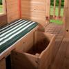 Backyard Discovery Scenic Heights Elevated Cedar Wooden Kids Playhouse with Play Kitchen, Wrap-Around Deck, Toy Storage Bench, Saloon-Style Doors, Ladder, Stairs, and Growth Chart for Outdoor Play view 4