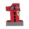 APINATA4U Number One Race Car Pinata, Red Checkered Flag for First Birthday, Racing Theme Party Supplies, Race Track Decor, Kids Pinata, Boys 1st Birthday, Race Car Checkered Flag Design view 1