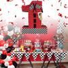 APINATA4U Number One Race Car Pinata, Red Checkered Flag for First Birthday, Racing Theme Party Supplies, Race Track Decor, Kids Pinata, Boys 1st Birthday, Race Car Checkered Flag Design view 2