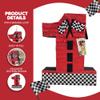 APINATA4U Number One Race Car Pinata, Red Checkered Flag for First Birthday, Racing Theme Party Supplies, Race Track Decor, Kids Pinata, Boys 1st Birthday, Race Car Checkered Flag Design view 4
