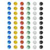 Yellow Mountain Imports 60 Pieces Translucent Chinese Checkers Glass Marbles with Petal Design - 14 Millimeters view 3
