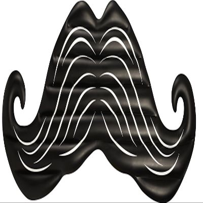 Coconut Outdoor Handlebar Mustache Pool Float  Giant 8-Foot Inflatable Raft  Durable Long Lasting Lounge Tube and Water Toy  Fun Decoration for 70s & 80s Parties, Events  Ages 8+ Years