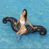 Coconut Outdoor Handlebar Mustache Pool Float  Giant 8-Foot Inflatable Raft  Durable Long Lasting Lounge Tube and Water Toy  Fun Decoration for 70s & 80s Parties, Events  Ages 8+ Years view 2
