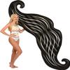 Coconut Outdoor Handlebar Mustache Pool Float  Giant 8-Foot Inflatable Raft  Durable Long Lasting Lounge Tube and Water Toy  Fun Decoration for 70s & 80s Parties, Events  Ages 8+ Years view 3