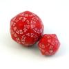 120-sided and 48-Sided Dice in Red view 1
