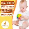 caaocho Pure Natural Rubber Sensory Ball Rainbow 3" - Sealed Hole, BPA Free Baby Ball Toy, for Sensory Play, for Sensory Development, Hole Free Baby Toy, Perfect Bouncer, Without Hole view 4