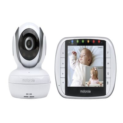 Motorola MBP36S Remote Wireless Video Baby Monitor with 3.5-Inch Color LCD Screen, Remote Camera Pan, Tilt, and Zoom, black