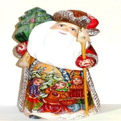 Collectible Carved Russian Santa