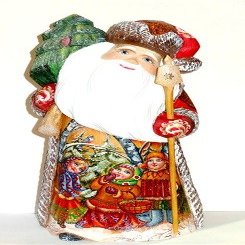 Collectible Carved Russian Santa