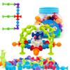 48 Piece Suction Cup Toys Construction Set - Silicone Building Blocks DIY Fun Bath Toys for Kids Ages 1-3, travel essentials for toddlers 1-3, Darts Sucker Toy with Toddler Road Trip Essentials view 1