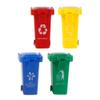 AITING Kids Push Toy Vehicles Garbage Truck's Trash Cans Toys Mini Curbside Vehicle Garbage Bin view 1