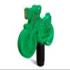 American Swing Products Motorcycle Spring Rider Roto-Molded Green, Child, Ride-On, Includes Rubber Spring, Decals view 1
