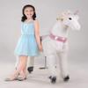 UFREE Large Ride on Horse, Action Pony Toy, Ride on Large 44 inch for Children 6 Years Old to Adult. (Unicorn, Pink Horn) view 1