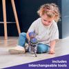 Casdon Dyson Cordless Vacuum Interactive & Officially Licensed Toy Dyson Vacuum For Children Aged 3+ Realistic Role-Play Fun, Purple and Orange view 2