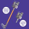 Casdon Dyson Cordless Vacuum Interactive & Officially Licensed Toy Dyson Vacuum For Children Aged 3+ Realistic Role-Play Fun, Purple and Orange view 3