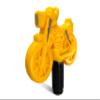 American Swing Spring Rider Roto-Molded Motorcycle Yellow view 1