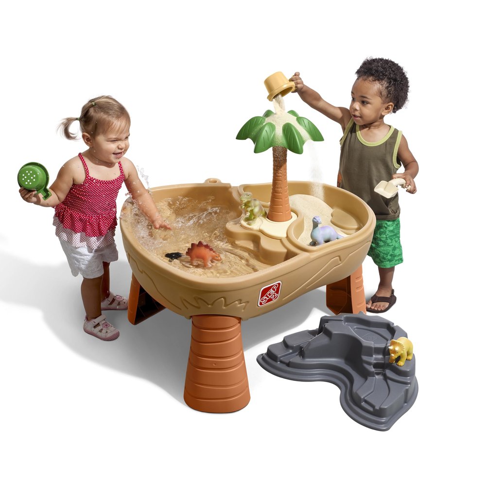 Step2 Dino Dig Sand and WaterTable, Kids Activity Sensory Playset, Summer Outdoor Toys, 7 Piece Water Toy Accessories, For Toddlers 2-5 Years Old