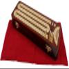 12 1/2" 2 Track Continuous Cribbage Board W/Card Storage Maple Tracks on Bloodwood Corner & Games Won view 3