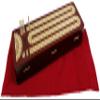 12 1/2" 2 Track Continuous Cribbage Board W/Card Storage Maple Tracks on Bloodwood Corner & Games Won view 4