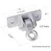BETOOLL 2400lb Capacity Heavy Duty Swing Hangers for Wooden Sets Playground Porch Indoor Outdoor & Hanging Snap Hooks Silver Set of 2 view 3