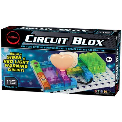 E-Blox Circuit Blox Builder - 115 Projects Circuit Board Building Blocks Toys Set for Kids Ages 8+