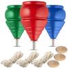 Authentic Spinning Tops Classic Wooden Trompos [Set of 3] view 1