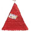 20" Red Triangle Shape Blank Solid Pinata Birthday Party DYI Decorate Your Own Pinata Red Birthday Party Decoration view 1