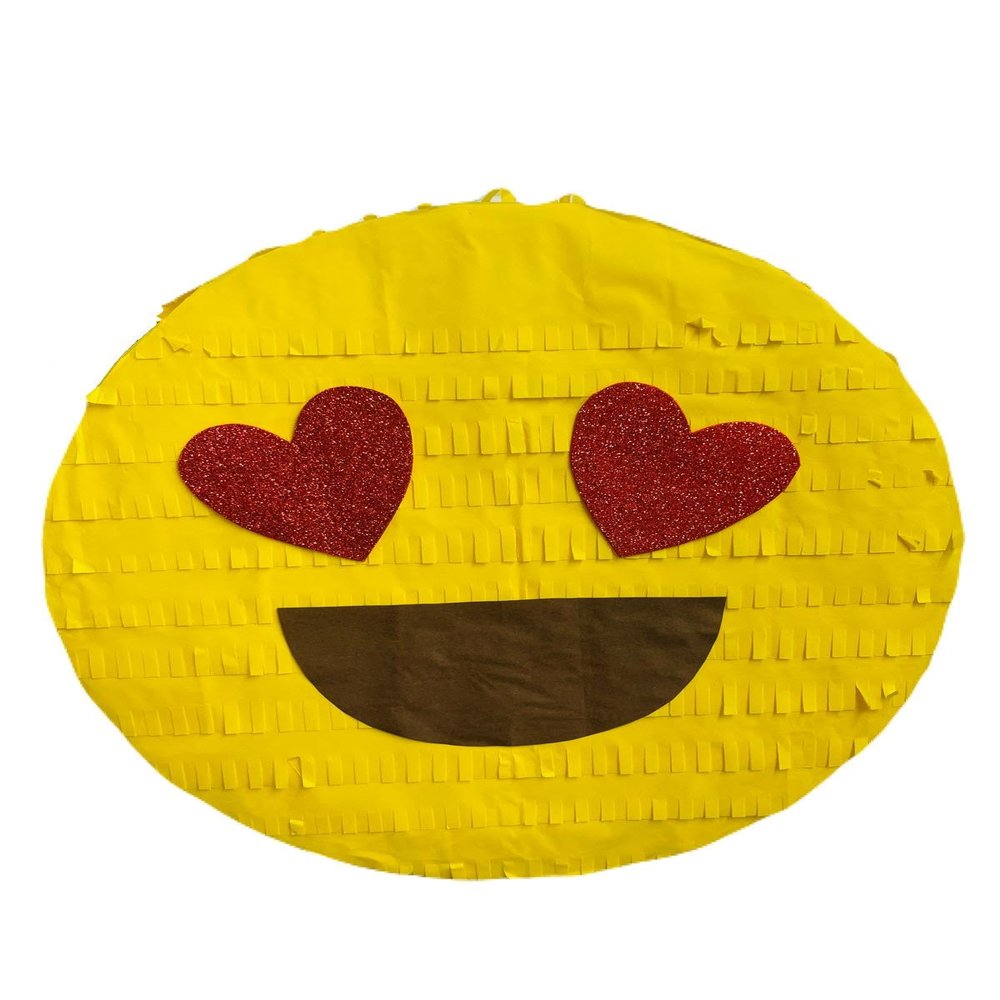 16" Love Emoticon Pinata Yellow Color Emoticon Smiley Party Supplies Decoration Teens Birthday