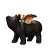Colias Wing Home Decor-Cuddly Pig Shape Stylish Design Coin Bank Money Saving Bank Toy Bank Cents Penny Piggy Bank-Black&Gold view 1