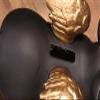 Colias Wing Home Decor-Cuddly Pig Shape Stylish Design Coin Bank Money Saving Bank Toy Bank Cents Penny Piggy Bank-Black&Gold view 3