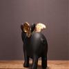 Colias Wing Home Decor-Cuddly Pig Shape Stylish Design Coin Bank Money Saving Bank Toy Bank Cents Penny Piggy Bank-Black&Gold view 4