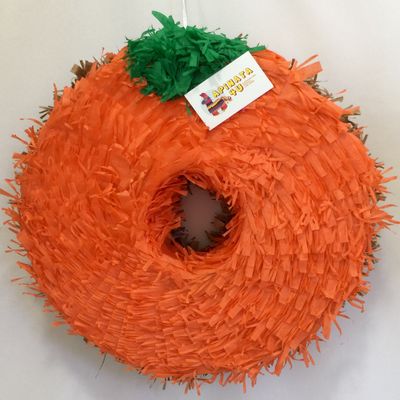 16" Orange Doughnut Pinata With Sprinkles Pumpkin Themed Donut Grow Up Party Sweets Themed Birthday Doughnut Themed Fall Halloween