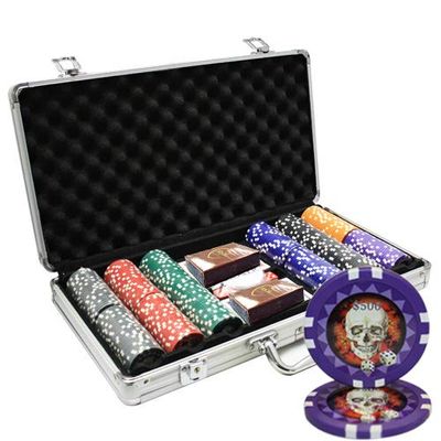 MRC 300 pcs Skull Poker Chips Set with Aluminum Case Custom Build