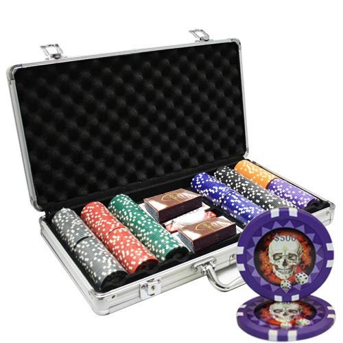 MRC 300 pcs Skull Poker Chips Set with Aluminum Case Custom Build