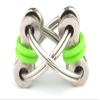 Tom's Fidgets Original Flippy Chain Fidget Toy - Perfect for ADHD, Anxiety, and Autism - Bike Chain Fidget Stress Reducer for Adults and Kids (1, Green) view 2