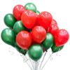 100pcs Christmas Red Green Balloons 12 Inch Latex Balloons for Christmas Birthday Baby Shower Party Decorations view 1