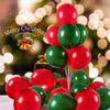 100pcs Christmas Red Green Balloons 12 Inch Latex Balloons for Christmas Birthday Baby Shower Party Decorations view 2