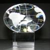 Amlong Crystal Globe (3 inch Diameter) on Crystal Stand with Gift Box - 4.75 Inch Tall view 2