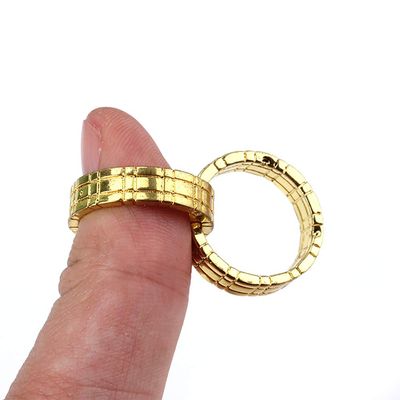 ZQION Himber Ring Magic Tricks Linking Ring Magic Props Close Up Street Magic Gimmick Comedy (Golden)