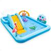 Intex 96" x 78" x 28" Inflatable Jungle Adventure Play Center Spray Kiddie Pool - Backyard Kids Water Slide, Outdoor Blow-Up Splash Pad for Toddlers view 1