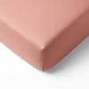 100% Cotton Crib Fitted Sheet - Olivia Tribal Solid Coral - Silky Soft Breathable 100% Cotton Percale Baby Sheets - Fits Standard 28 x 52 Crib & Toddler Mattresses view 1