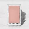 100% Cotton Crib Fitted Sheet - Olivia Tribal Solid Coral - Silky Soft Breathable 100% Cotton Percale Baby Sheets - Fits Standard 28 x 52 Crib & Toddler Mattresses view 4