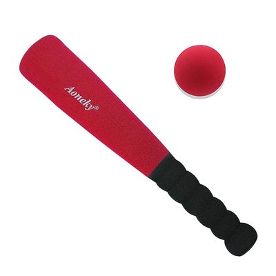 Aoneky Soft Foam Baseball Bat and Ball Set for Toddlers 1-3, 11.8 Inch All-Foam Safety T Ball Toy for Indoor Outdoor Play, Lightweight Mini Bat with Easy Grip (Red)