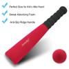 Aoneky Soft Foam Baseball Bat and Ball Set for Toddlers 1-3, 11.8 Inch All-Foam Safety T Ball Toy for Indoor Outdoor Play, Lightweight Mini Bat with Easy Grip (Red) view 2