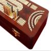 14" 4 Track Continuous Cribbage Board W/ Card Storage Maple Tracks on Bloodwood - Corner, Skunk & Games Won view 1