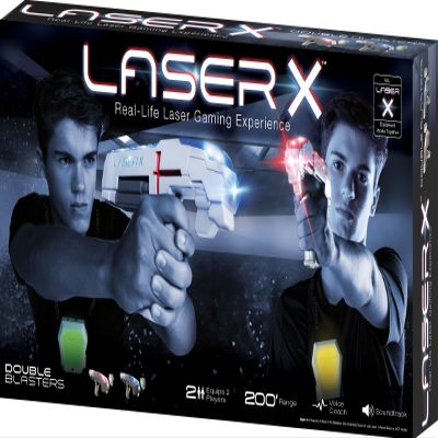LASER X The Original Two Player Laser Tag Gaming Set, Blasters & Vest Sensors, Ages 6+