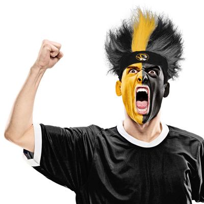 Bleacher Creatures NCAA Missouri Tigers Fuzzy Head Wig, 10.5-Inch x 6-Inch, Black